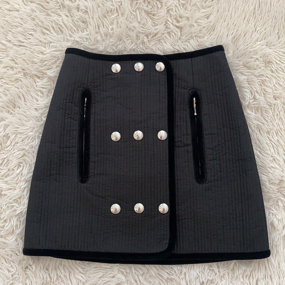 NWT Alexander Wang studded accents mini skirt sz 4 - Picture 1 of 7